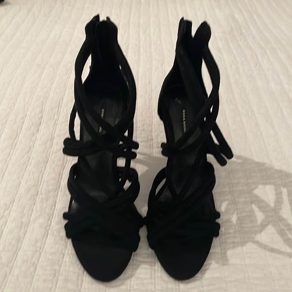 Zara Shoes - Zara Strappy Black Heels